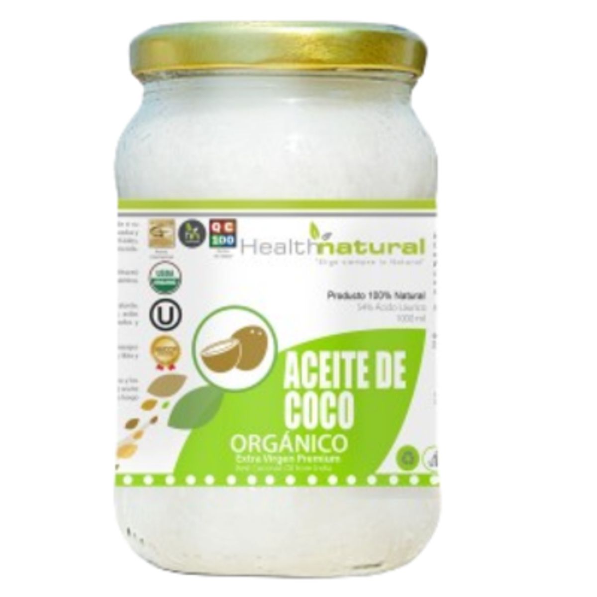 HEALTHNATURAL - Aceite De Coco 1000Ml Orgánico