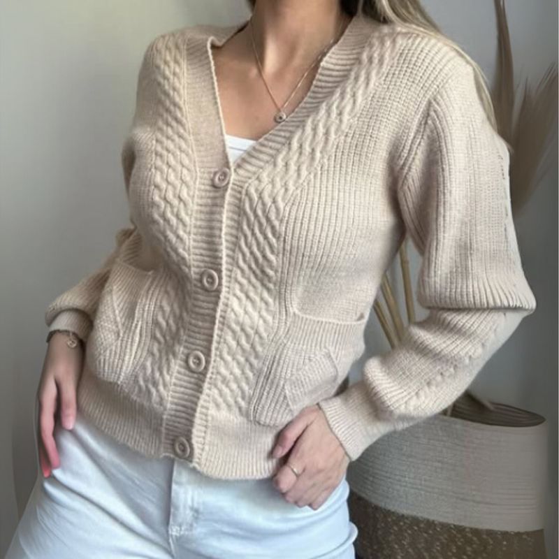 ARRAKASTA - Chaleco trenzado elasticado con bolsillos