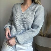 Chaleco trenzado elasticado con bolsillos