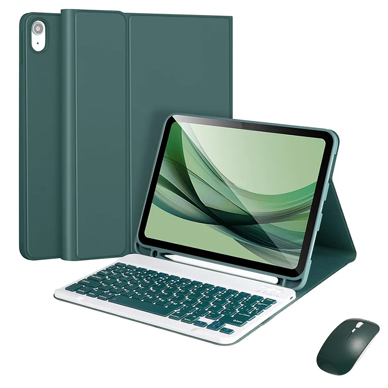 PUREPOWER - funda para iPad 11inch 10th Generation con teclado-verde