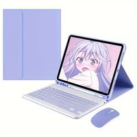 Funda para iPad 9 8 o 7 con teclado de Español (Incluye Ñ) y mouse desmontable