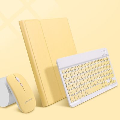 Imagen 2 del producto Funda teclado y Mouse para iPad 9, 8 o 7 de 10.2 pulgadas - Amarillo