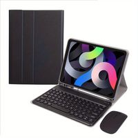 Funda con Ñ teclado y Raton para iPad 9, 8 o 7 de 10.2 pulgadas-Negro