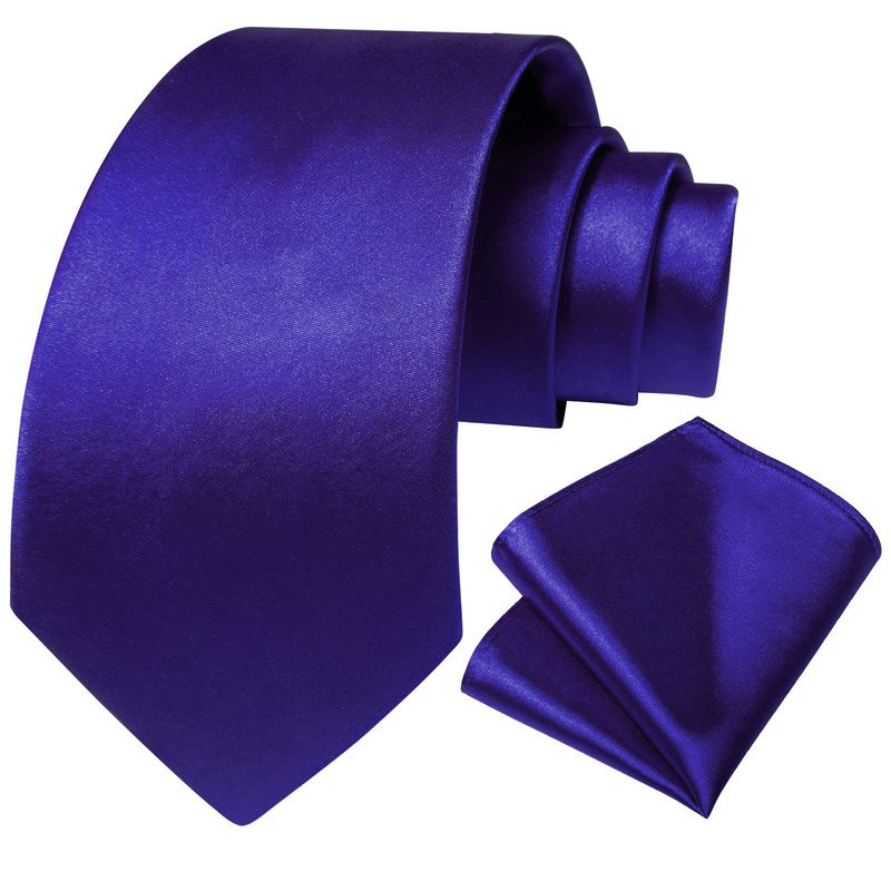 SN SONEC - Corbata Azul hombre seda con paño y colleras Azul Italiano