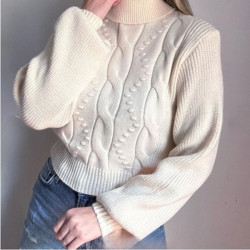 ARRAKASTA - Sweater trenzado elasticado.