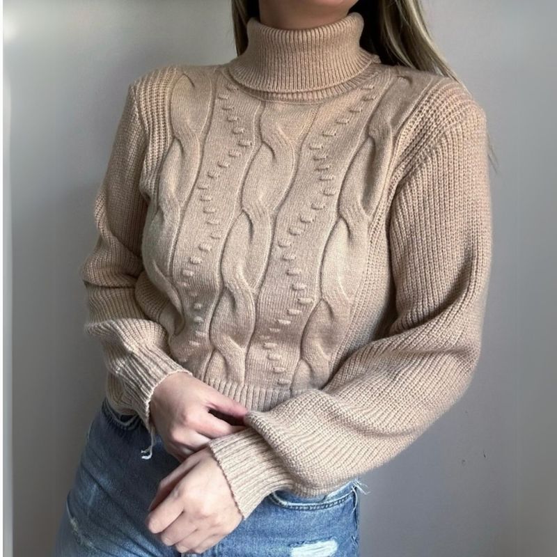 ARRAKASTA - Sweater trenzado elasticado
