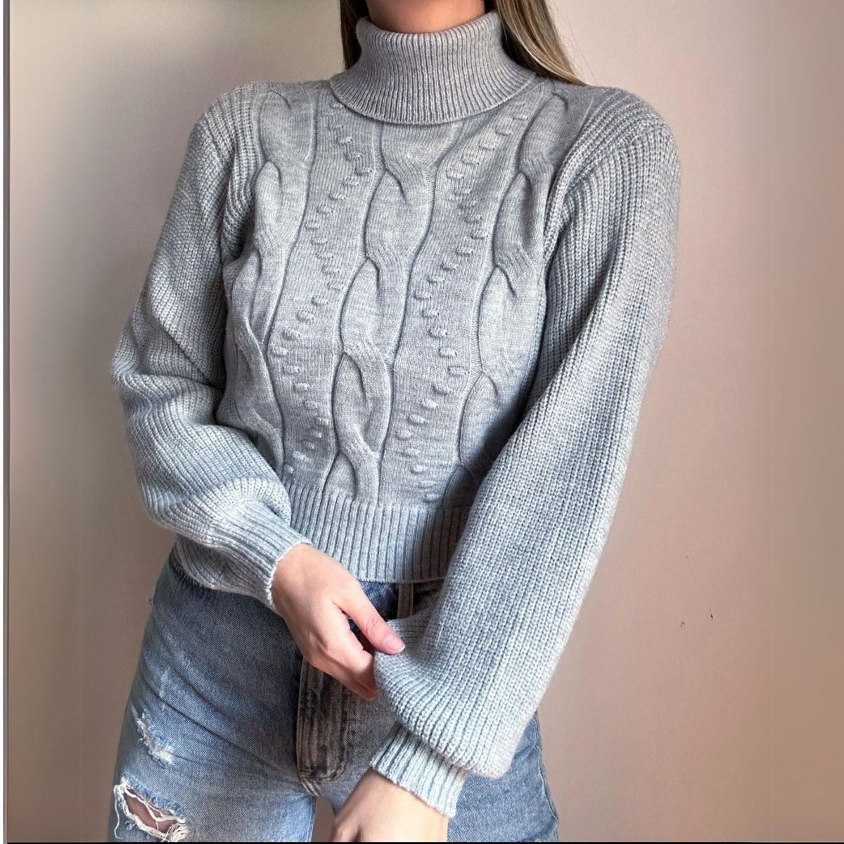 ARRAKASTA - Sweater trenzado elasticado