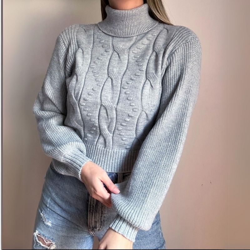 ARRAKASTA - Sweater trenzado elasticado.