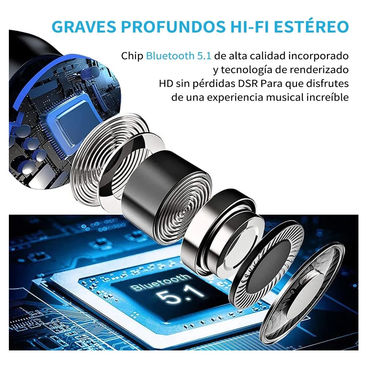 GIOIO - Audífonos In-ear Gamer Inalámbricos Bluetooth Para iPhone 14