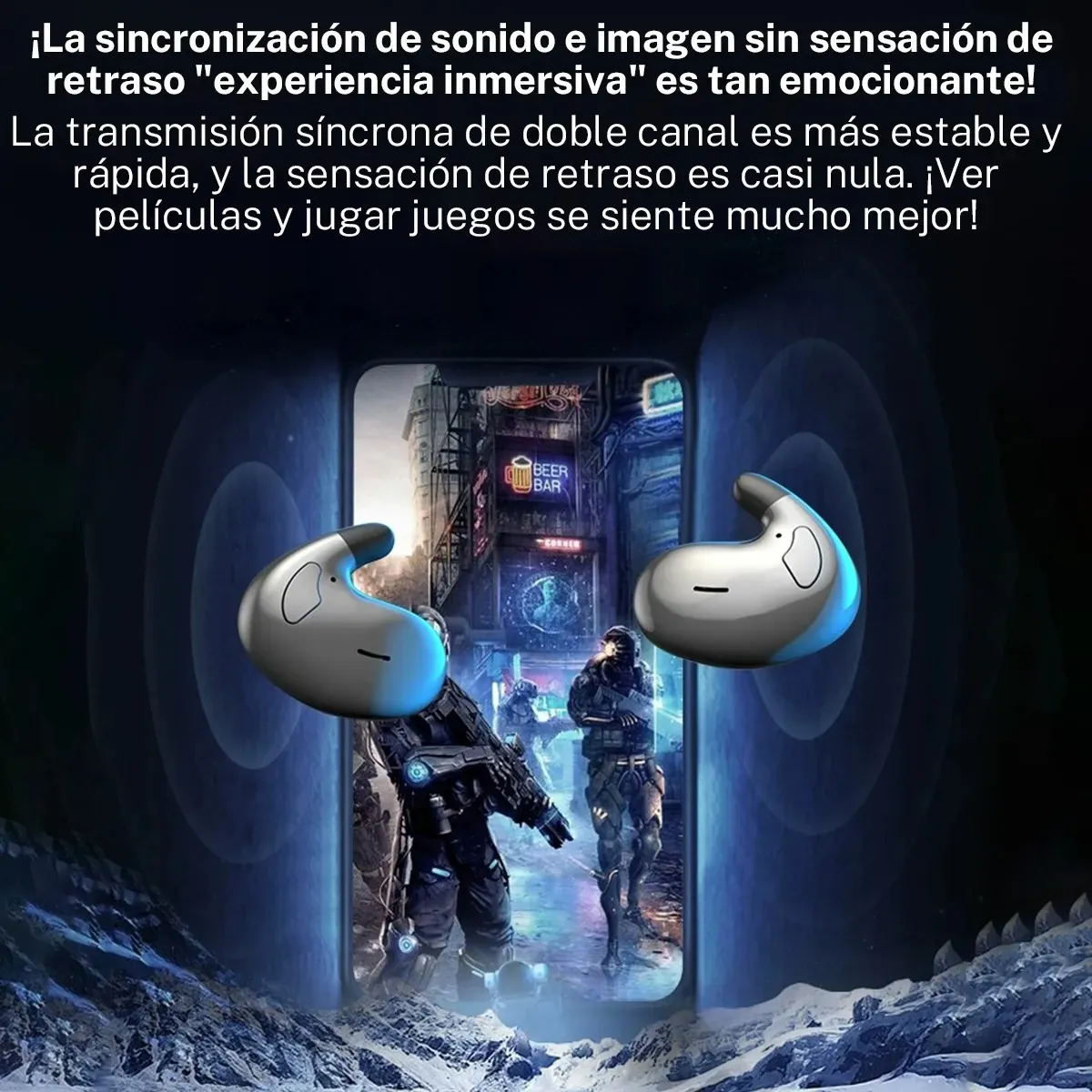 GIOIO - Audifonos inteligentes Bluetooth impermeables