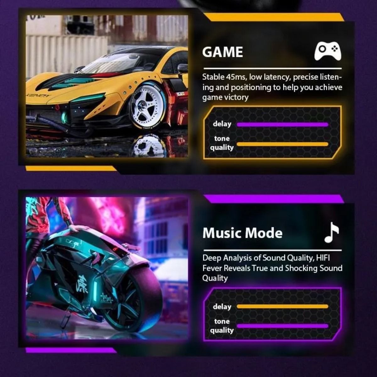 GIOIO - Audífonos Bumblebee Tf-t01 Inalámbrico Bt 53 Color Negro