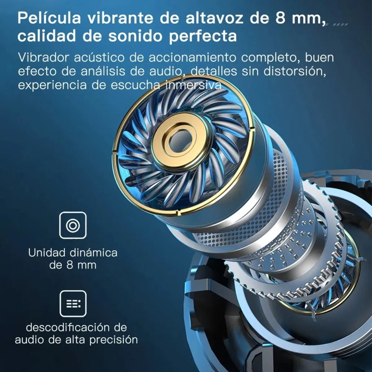 GIOIO - Audífonos Bluetooth 53 Tws Gamer Baja Latencia Auriculares