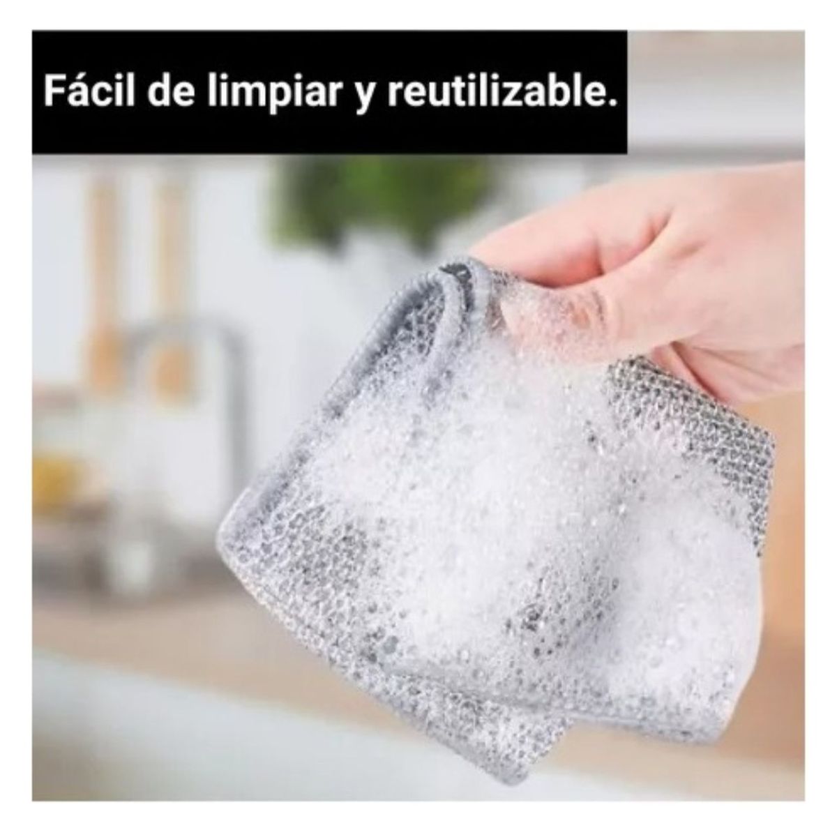 GENERICO - 5 Paños Mágicos Virutilla Cocina De Alambre Acero Paño Virutilla