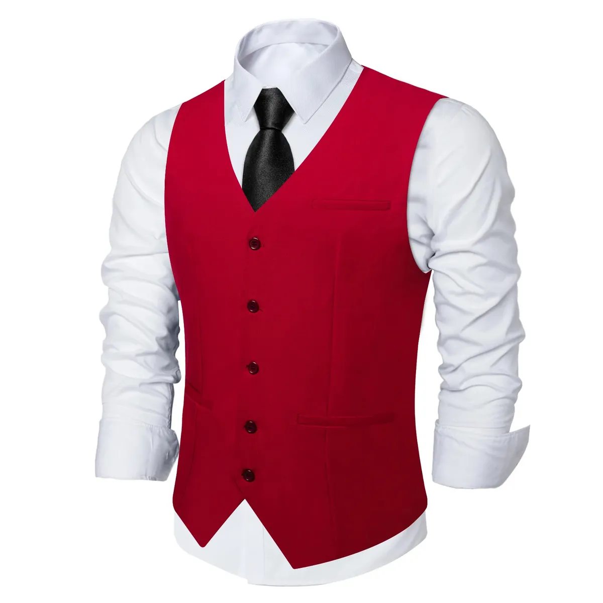 SN SONEC - Chaleco Gilet Hombre Chaqueta formal sin mangas Clasico Matrimonio