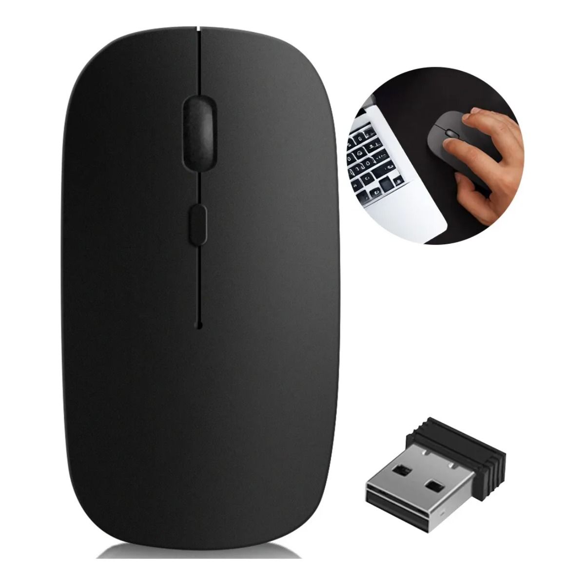 GIOIO - Mouse Inalambrico Portatil Recargable Ratón Silencioso 24g