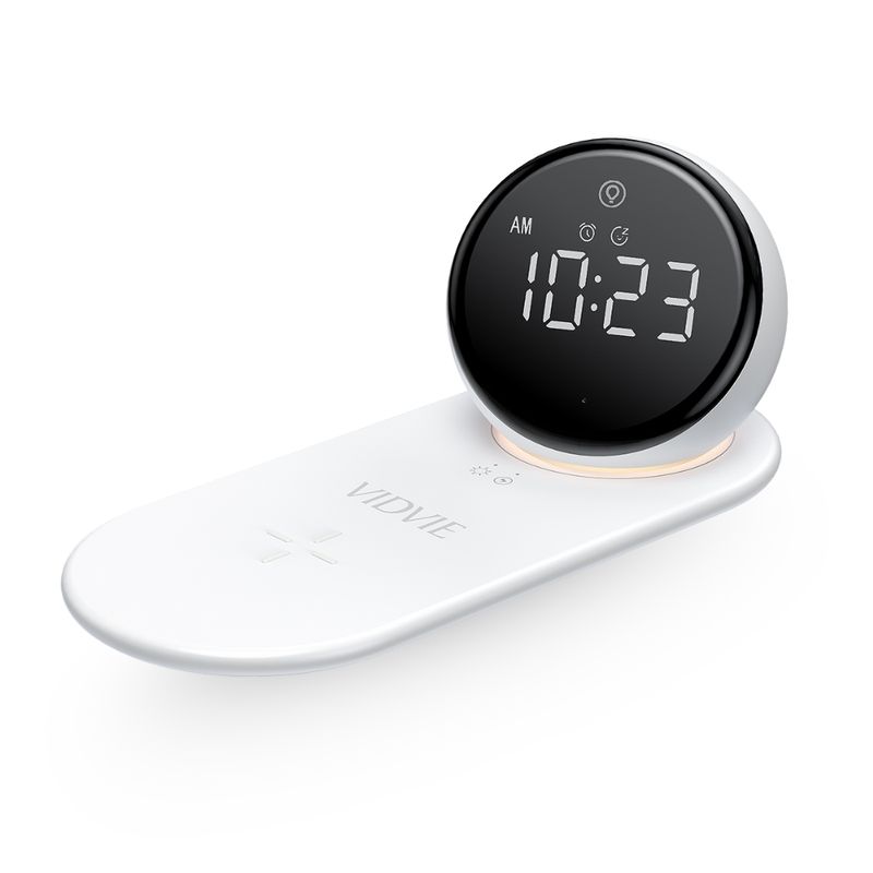 VIDITA - Reloj Despertador 5 en 1 con Carga Inalámbrica y Luz Nocturna - VIDVIE.