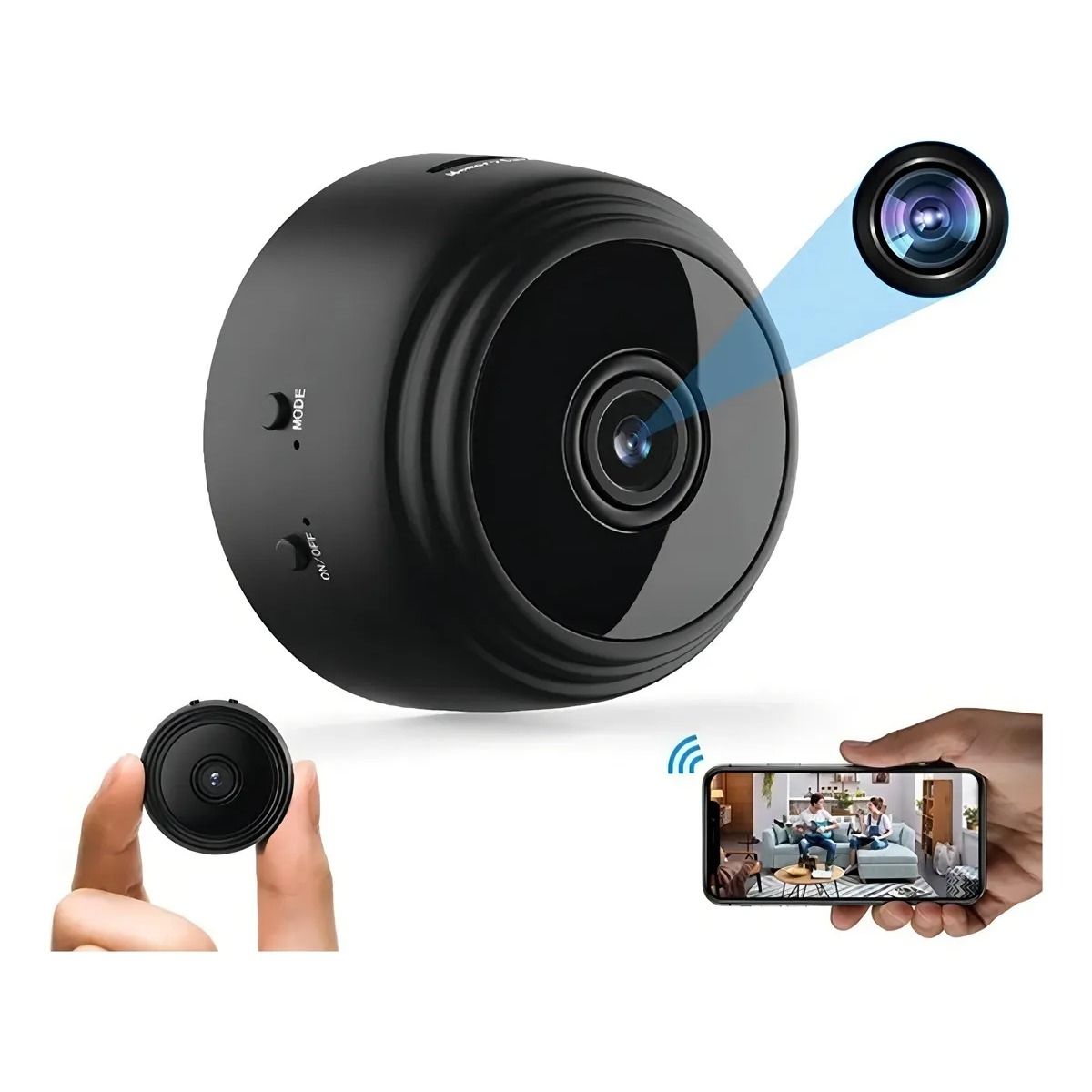 GIOIO - Mini cámara espía A9 con visión nocturna y grabadora