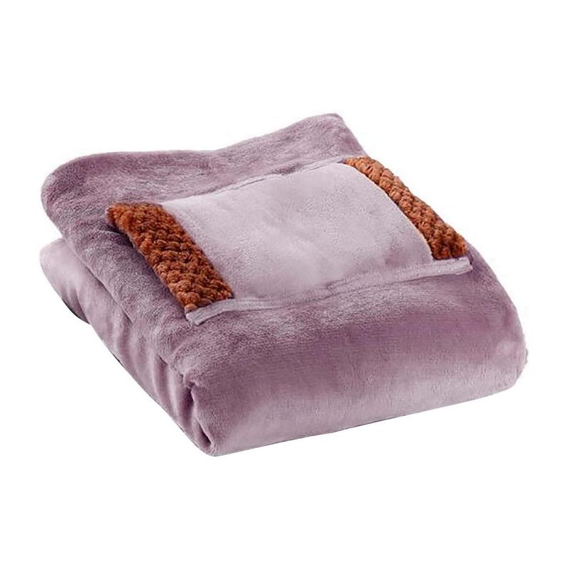 GLOBAL LATIN GROUP - Manta Térmica Eléctrica Usb Con Sherpa 80x60 - Rosa - 1 plaza