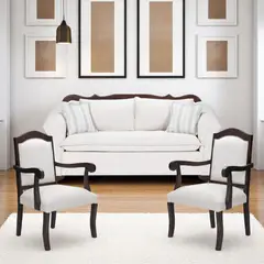 SITIAL HOME - Juego de Living 311 Teheran crudo, sofa resortes + 2 sitiales madera