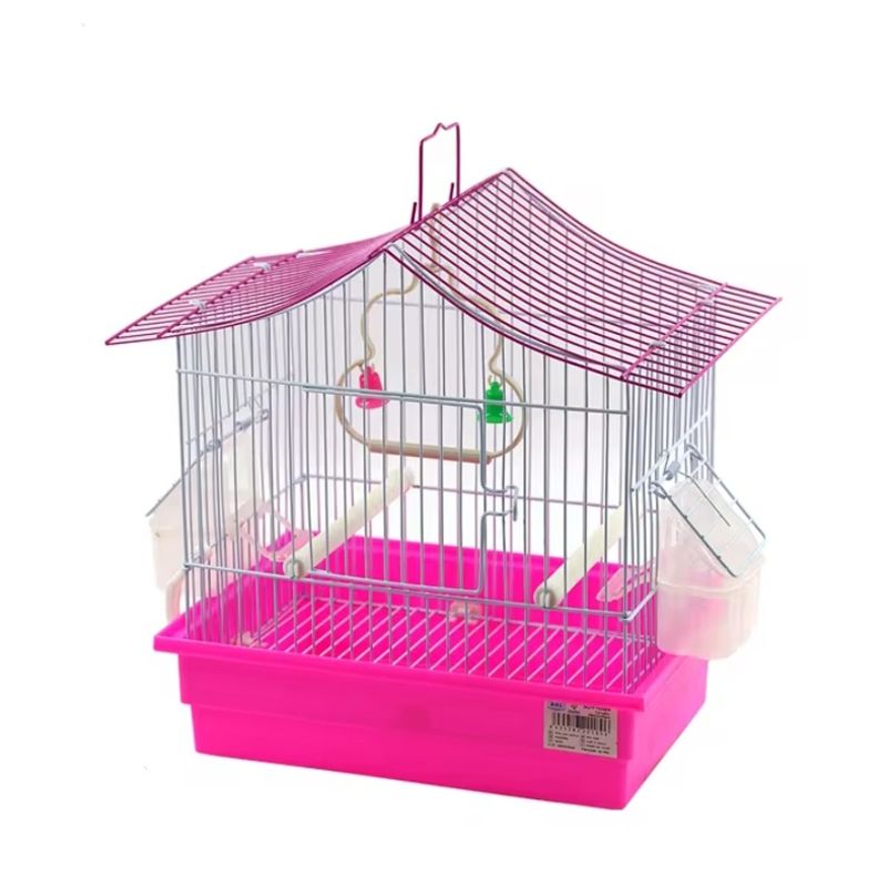 GENERICO - JAULA TRANSPORTADORA  AVES PEQUEÑAS MOD 225 ROSADO