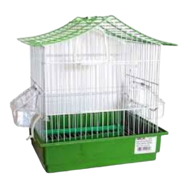 GENERICO - JAULA TRANSPORTADORA  AVES PEQUEÑAS MOD 225 verde