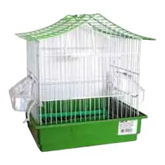 GENERICO - JAULA TRANSPORTADORA AVES PEQUEÑAS MOD 225 verde