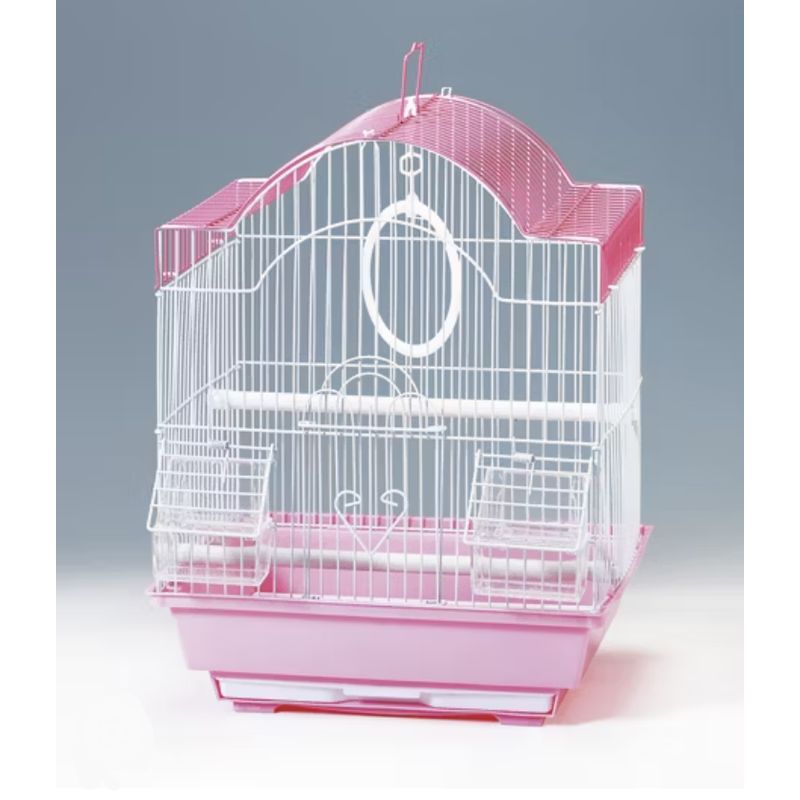 GENERICO - JAULA PARA  AVES PEQUEÑAS MOD 103 ROSADO