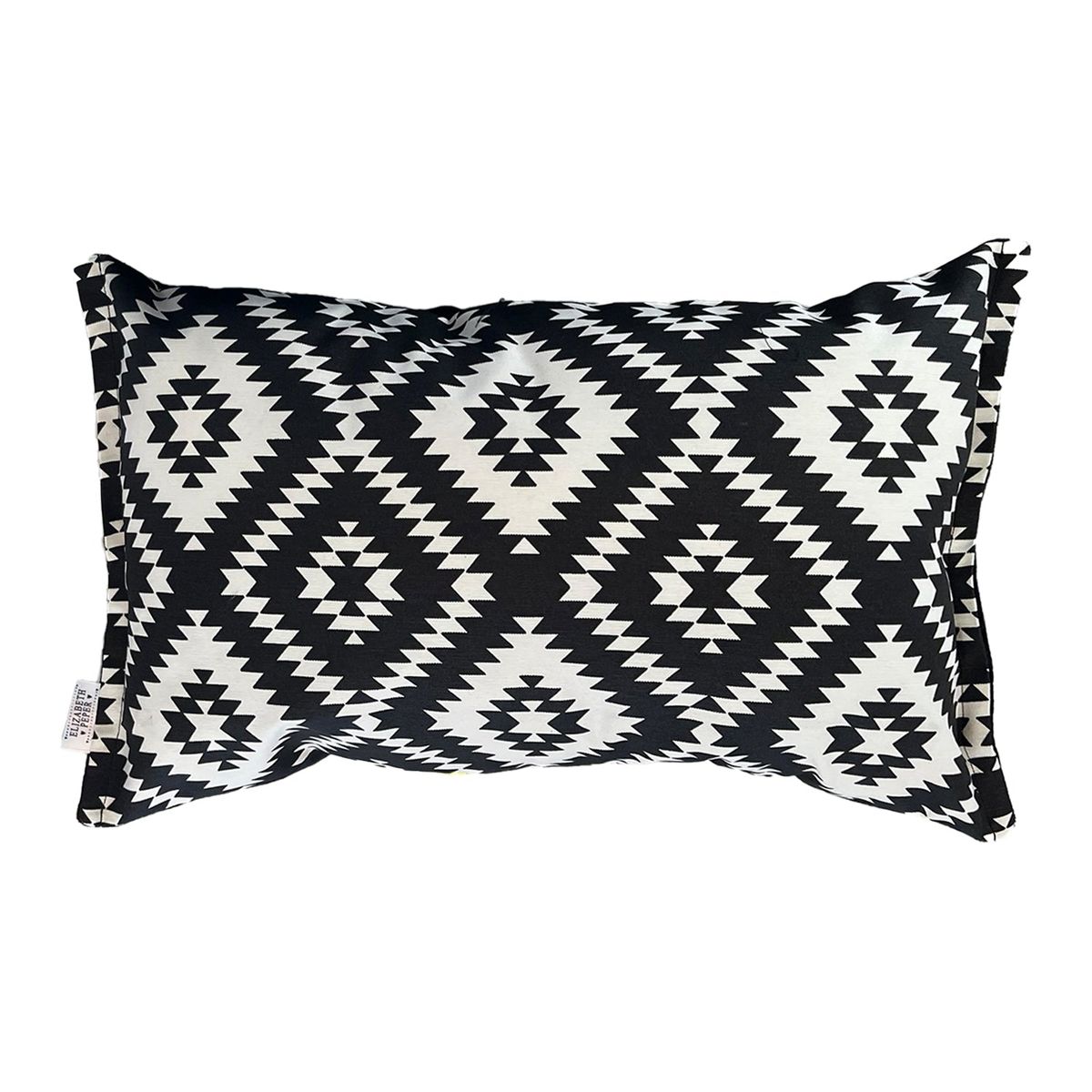 ELIZABETH PEPER - Funda Cojin Decorativo Diseño Rombo Negro 60x40.