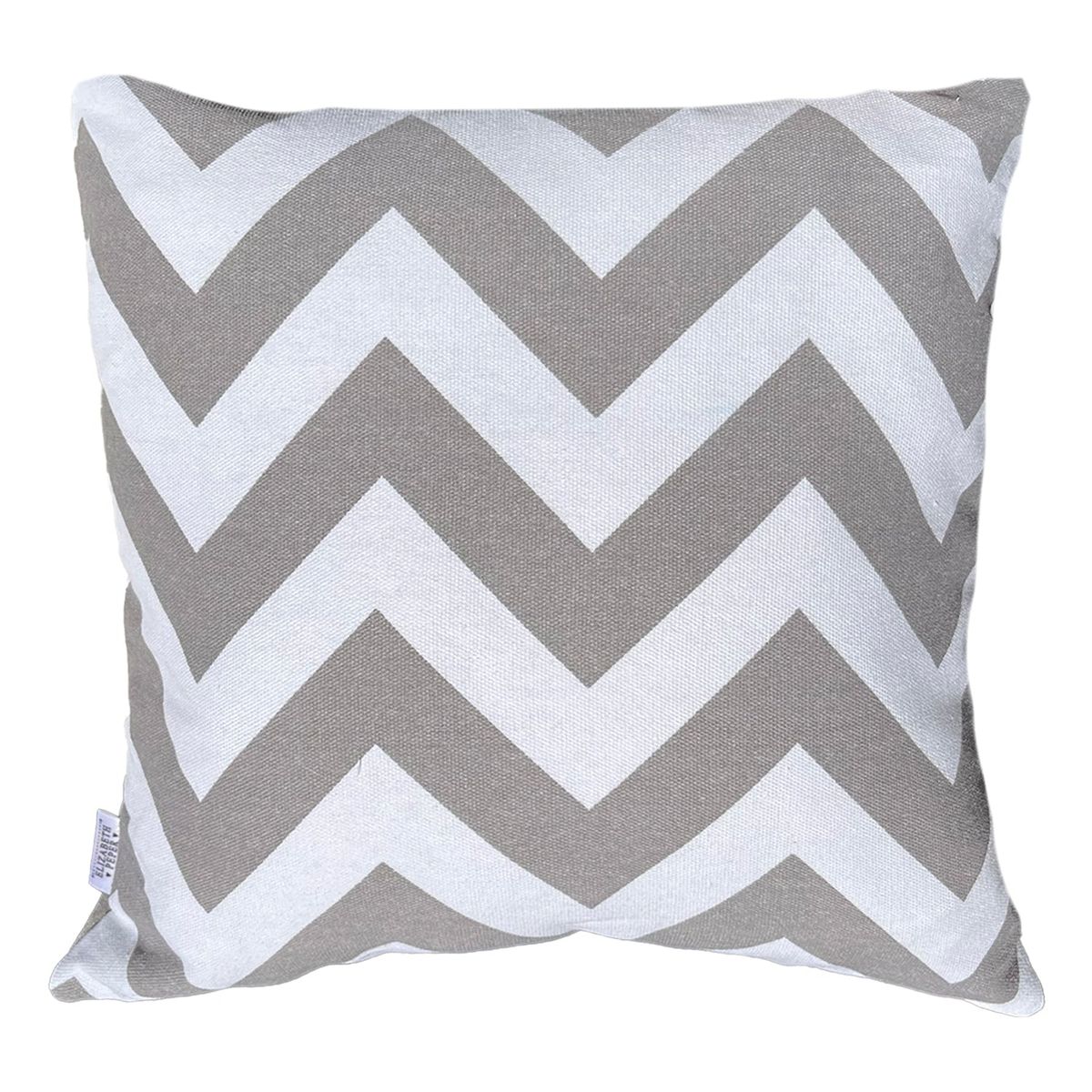 ELIZABETH PEPER - Funda Cojin Decorativo Diseño ZigZag Gris 60x60.