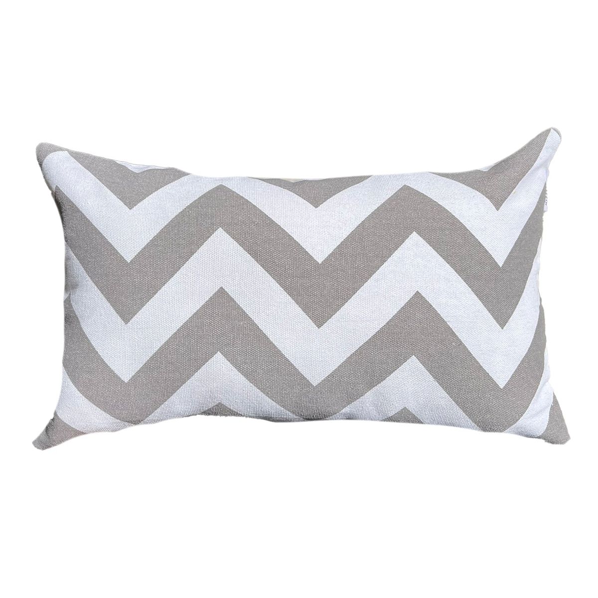ELIZABETH PEPER - Funda Cojin Decorativo Diseño ZigZag Gris 50x30.