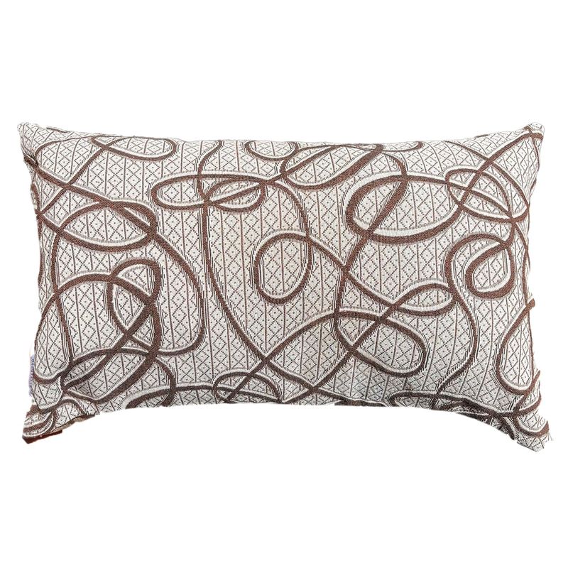 ELIZABETH PEPER - Funda Cojin Decorativo Diseño Cordon Café 80x40.