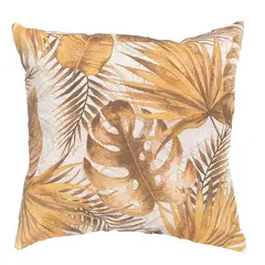 ELIZABETH PEPER - Cojin Decorativo Diseño Monstera Otoño 60x60 Relleno.