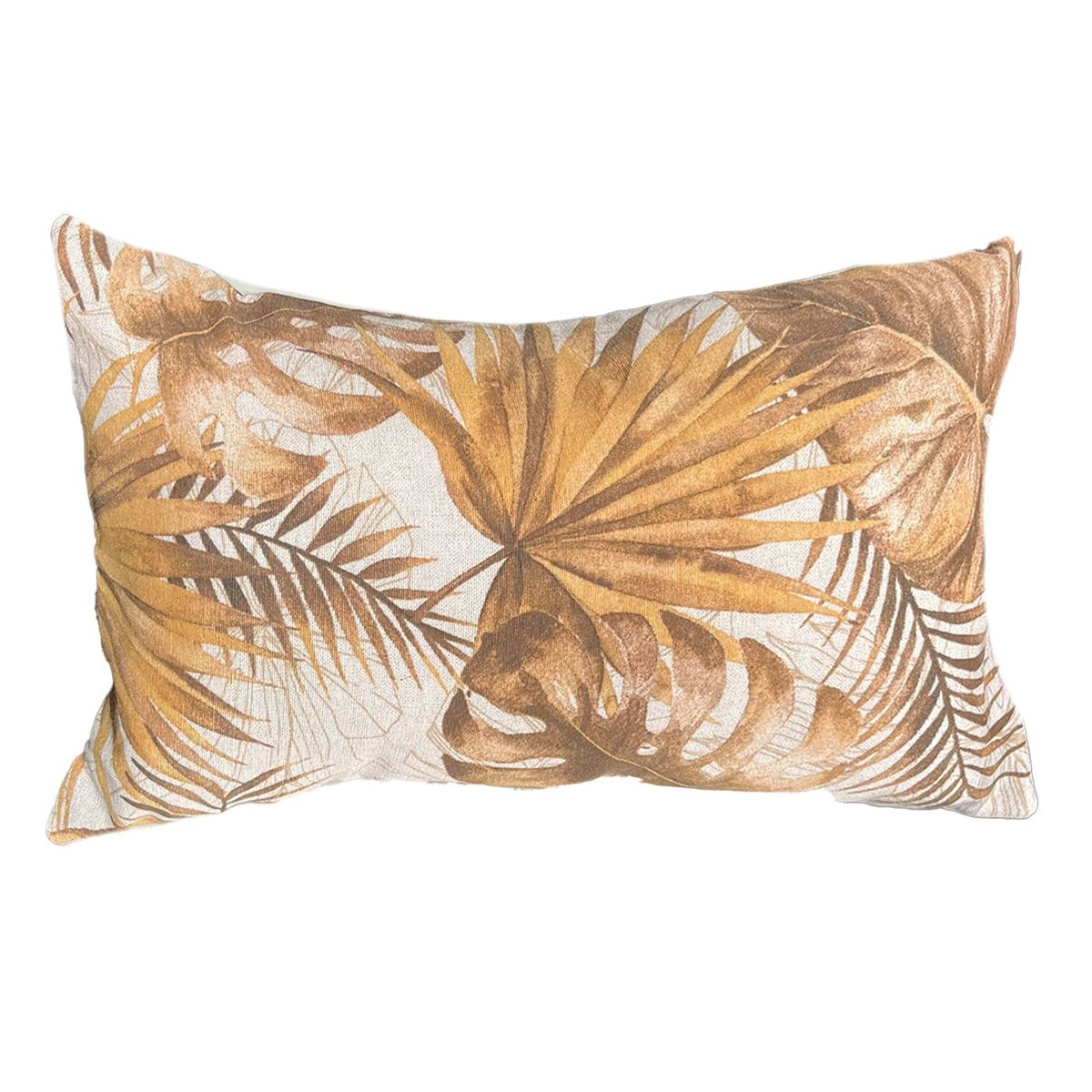 ELIZABETH PEPER - Cojin Decorativo Diseño Monstera Otoño 50x30 Relleno.