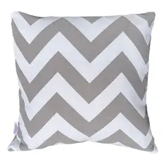 ELIZABETH PEPER - Cojin Decorativo Diseño ZigZag Gris 50x50 Relleno.