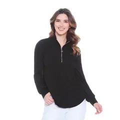 WADOS - BLUSA MANGA LARGA SOLIDA SCOTE V CON CIERRE EN BOLSILLOS