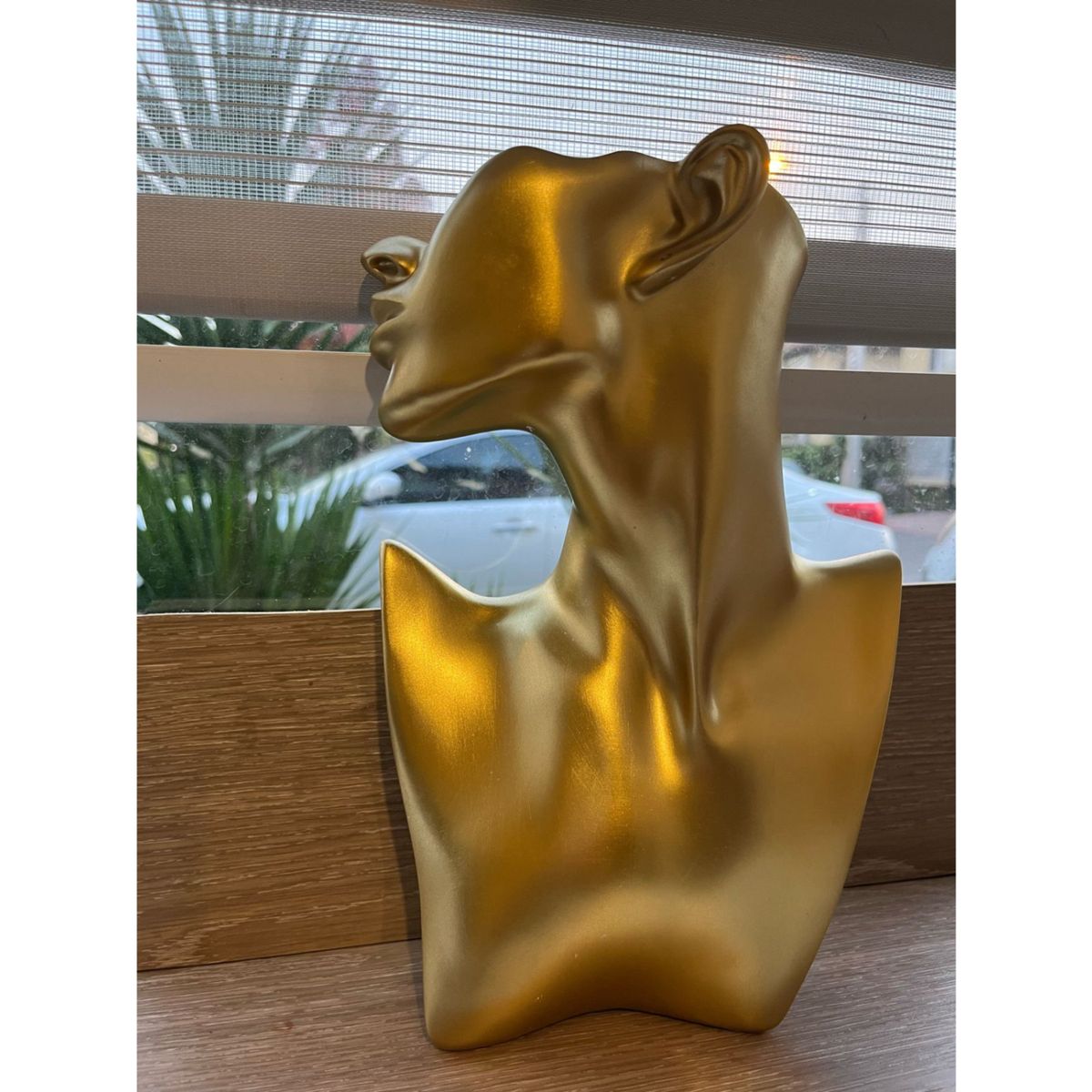 GENERICO - Escultura Decorativa Mujer Nórdica Dorada Una Pieza de Arte Dorado