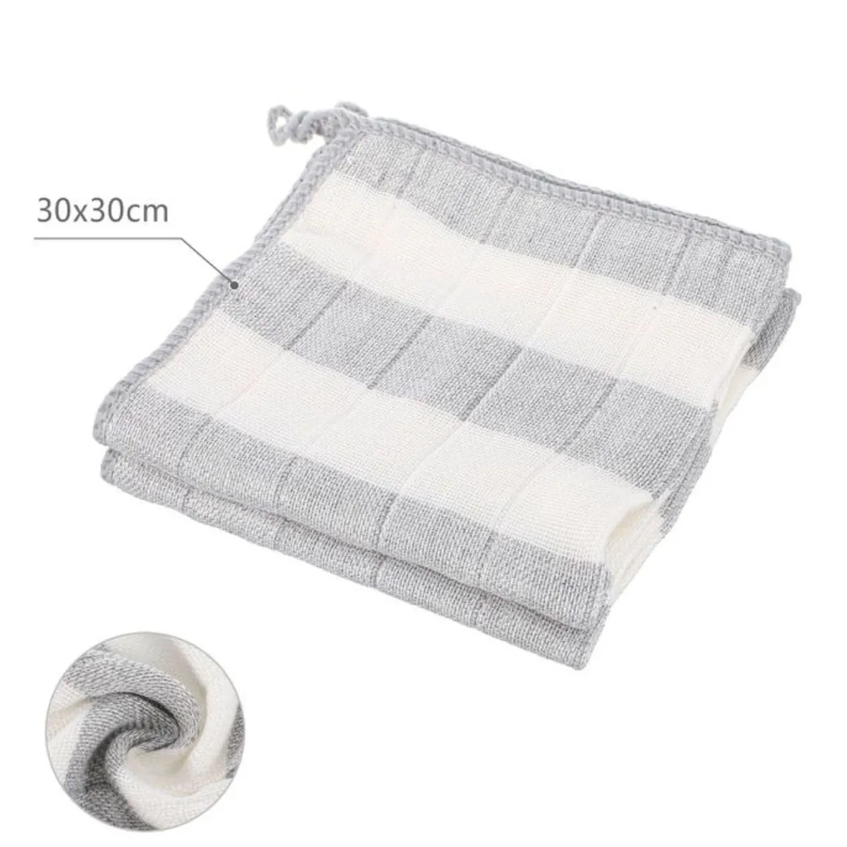 OEM - Pack De 6 Paños Cocina Algodon Grueso Sin Fleco 30x30cm