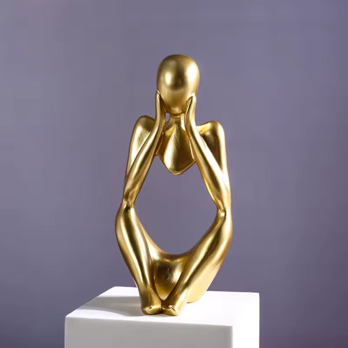 GENERICO - Figuras De Escultura De Pensador Para Decoración Elegante Dorado