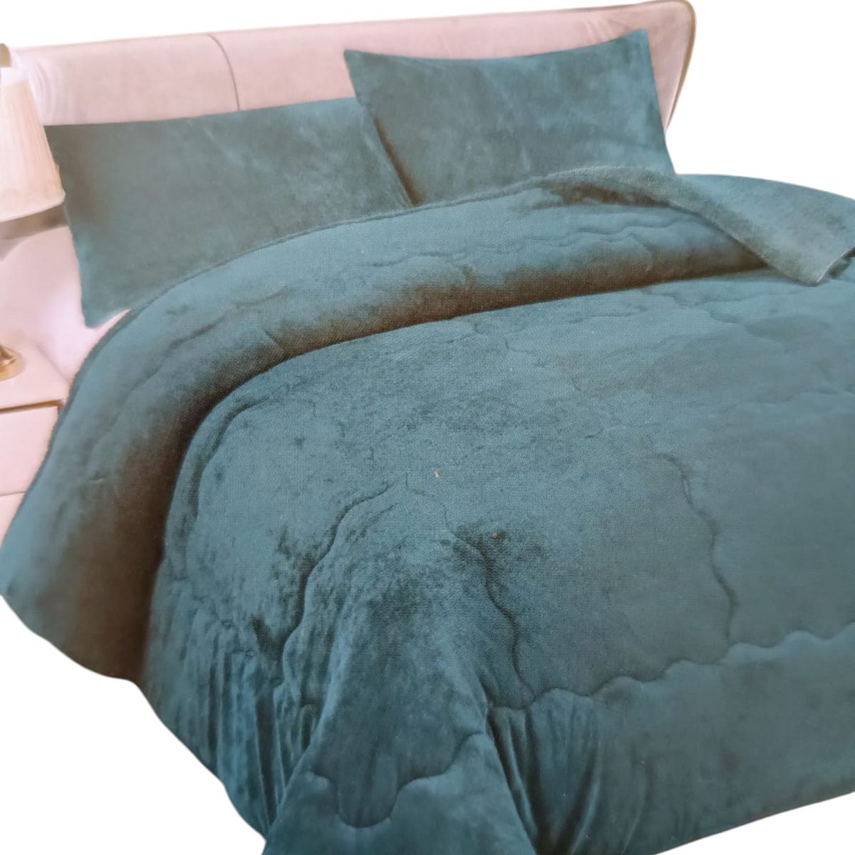 GENERICO - Plumon, Cobertor Reversible 2 Plazas en Chiporro y Plush.