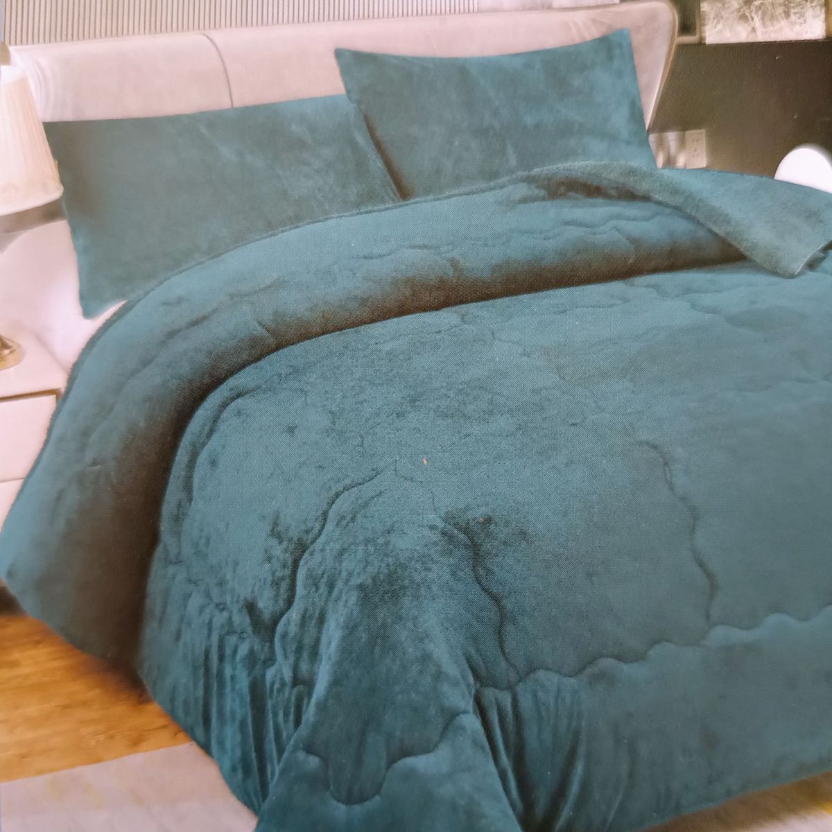 GENERICO - Plumon, Cobertor Reversible 2 Plazas en Chiporro y Plush.