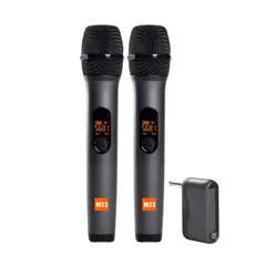 FIDEK - Kit de Microfonos Inalambricos Portatil M23