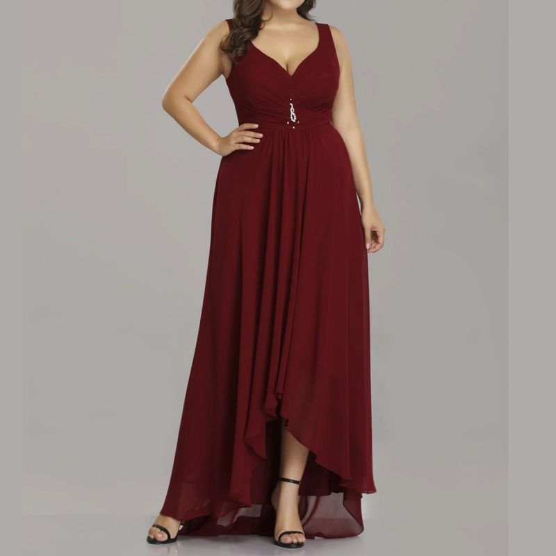ARRAKASTA - Vestido de fiesta asimétrico talla LXL.-