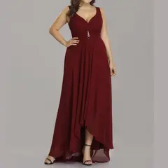 ARRAKASTA - Vestido de fiesta asimétrico talla LXL.-