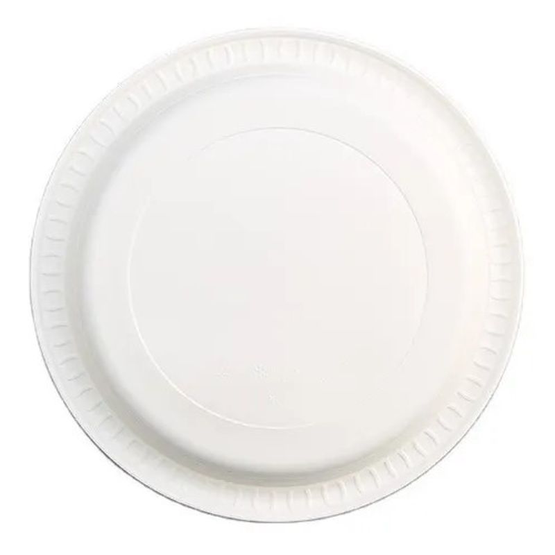 GENERICO - Platos Plásticos Blanco Desechables 17cm Pack 100 Unidades