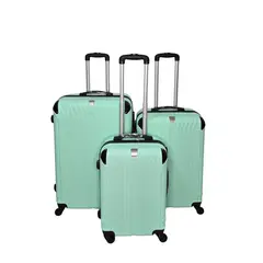 GENERICO - Set 3 Maletas Rigidas Ruedas 360- verde agua28