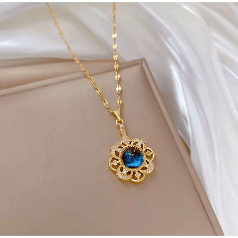 GENERICO - Collar Saturno mod 6 acero inoxidable dorado