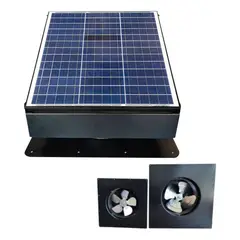 METEX - Extractor De Aire Solar 40w - Ventilación De Entretecho