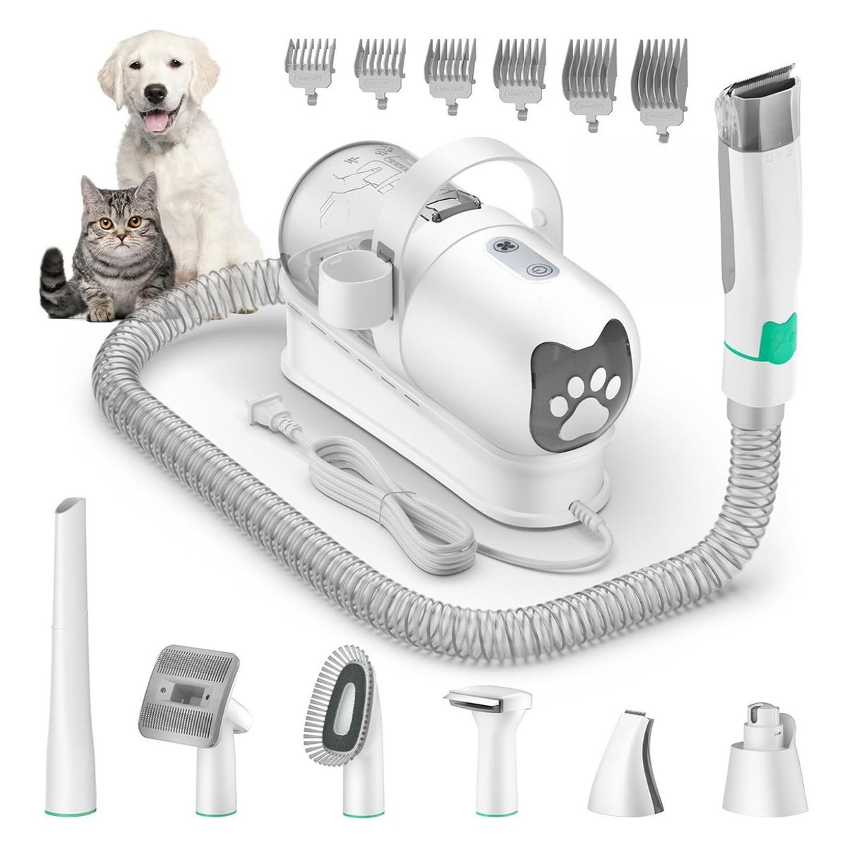 U BUY - 7 En 1 Kit De Cortapelo Y Aspiradora Para Perros Gatos