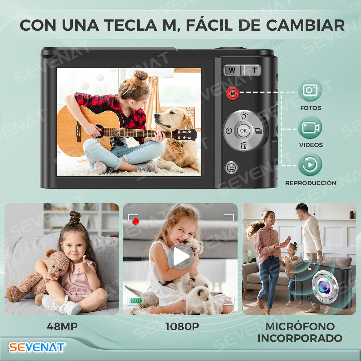 U BUY - Cámara Digital 1080p Fhd Video Audio Webcam Principiante