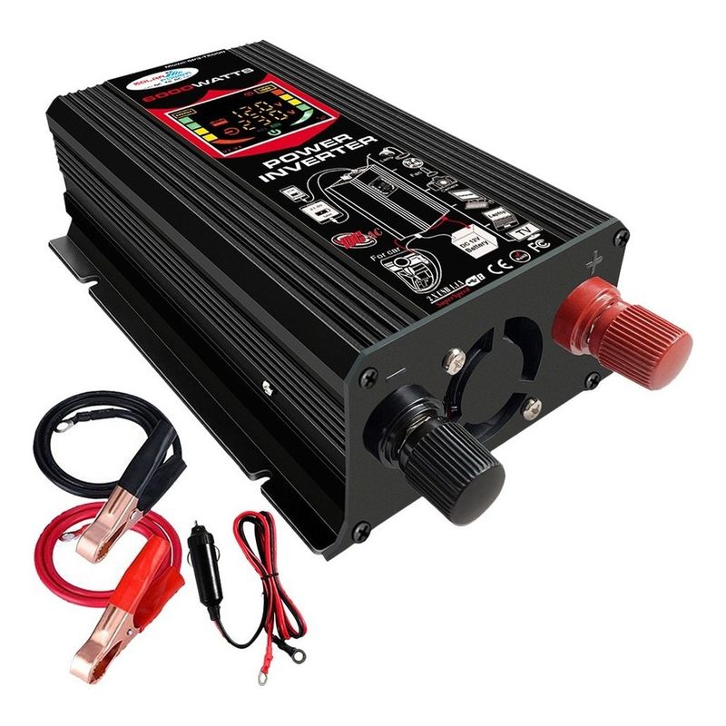 METEX - Inversor De Corriente Para Coche 6000w 12v A 220v